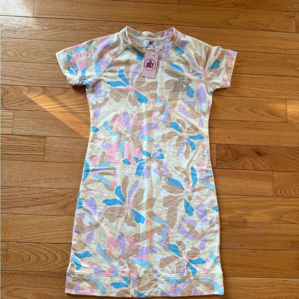 NWT Juicy Couture Pastel Patterned T Shirt Dress